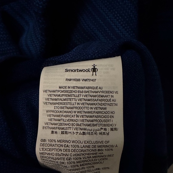 Smartwool Merino Wool Men’s Navy Thermal Crewneck - Picture 5 of 7